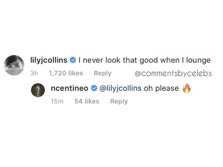 lily collins noah centineo instagram