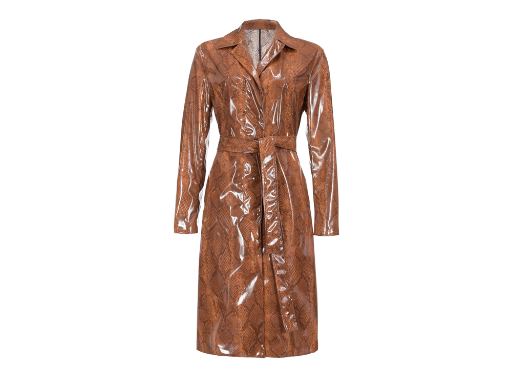 11-pinko-trench-stampa-snake-lucido