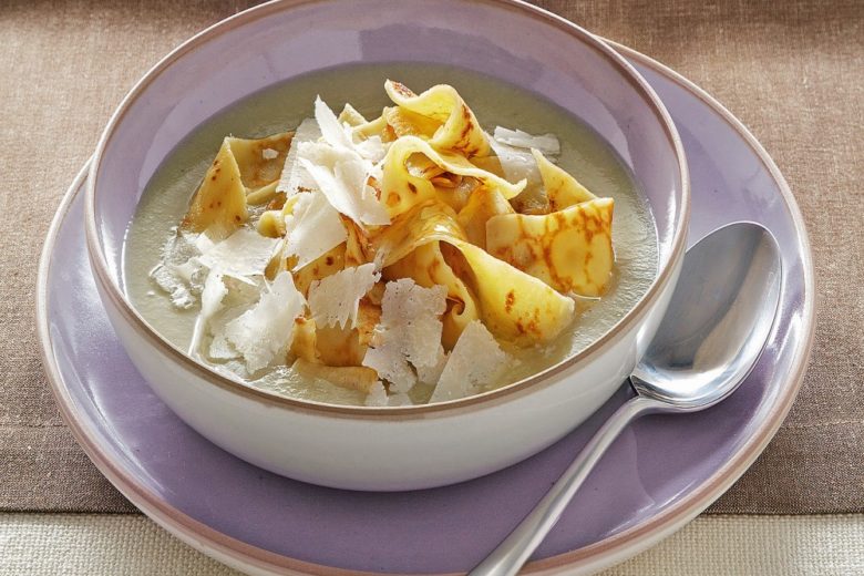 Pappardelle di crepes in crema di carciofi