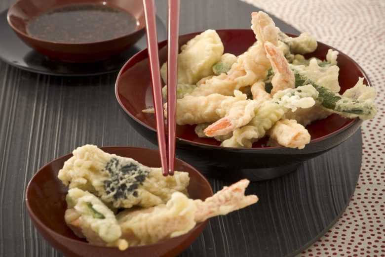 Tempura di pesce e verdure