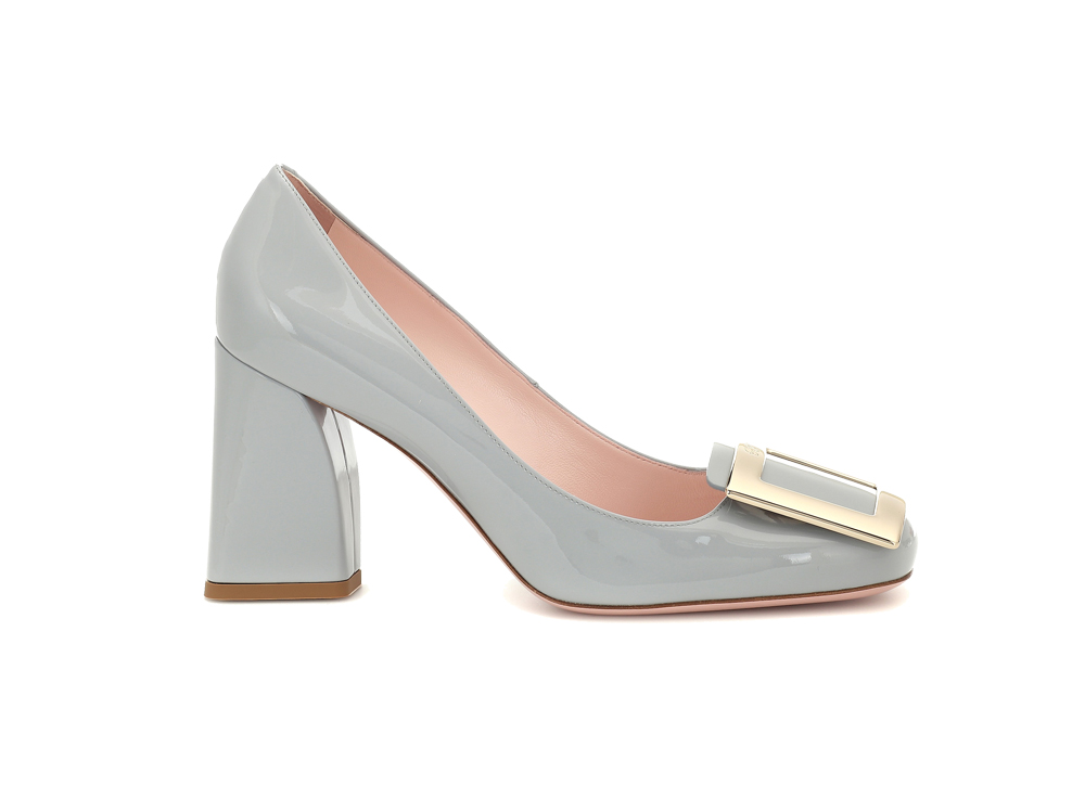 Katy - Scarpe a pianta larga grigio chiaro con tacco largo di Raid Wide Fit  in Grigio