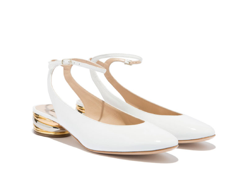 Ballerine basse da donna Down to Earth, Bianco Navy Bianco, 41 EU