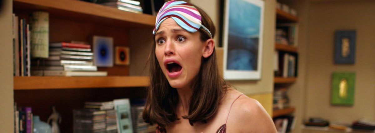 Jennifer Gardner mascherina da notte