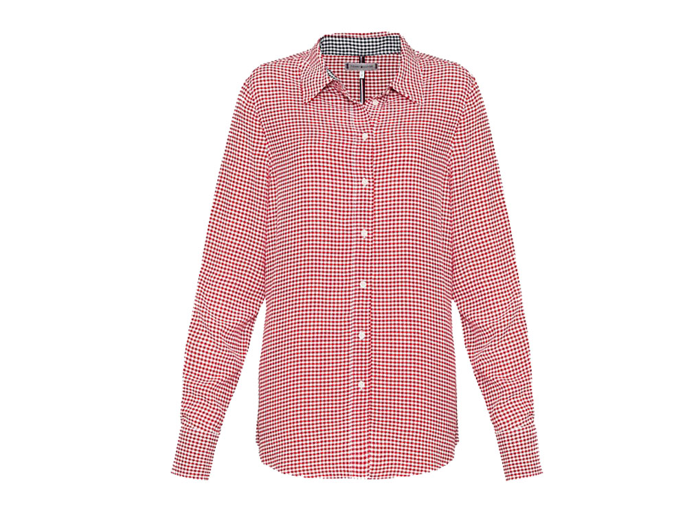 TOMMY-HILFIGER-camicia-in-micro-pied-de-poule