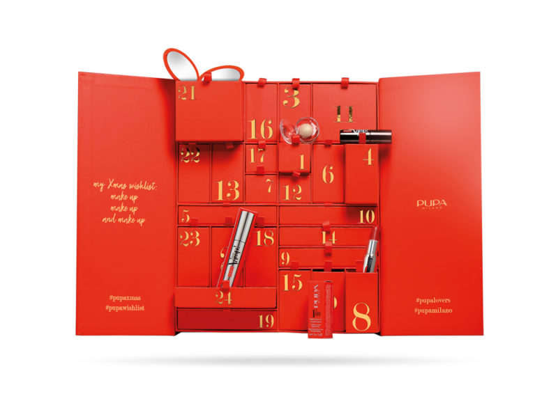 PUPA-MILANO-calendario-dell’avvento-beauty-make-up-trucchi-creme-profumi-natale-2019