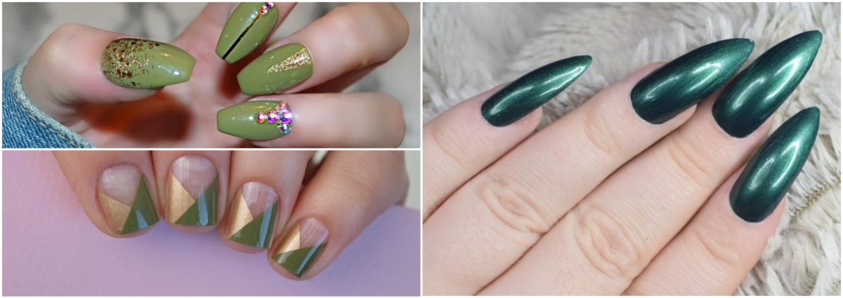 unghie verdi idee nail art foto autunno inverno 2019 2020 cover dekstop