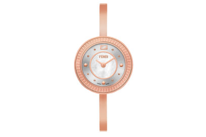 Fendi-orologio-bracciale-rigido-in-acciaio-inossidabile-color-oro-rosa-e-fibbia-gioiello-