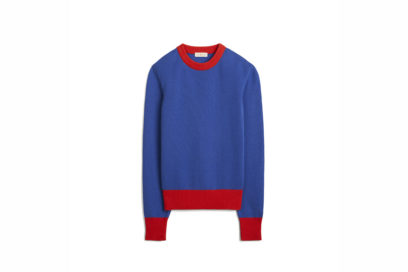 TB Color-Block Cashmere Sweater 57430 in Nautical Blue – Brilliant Red