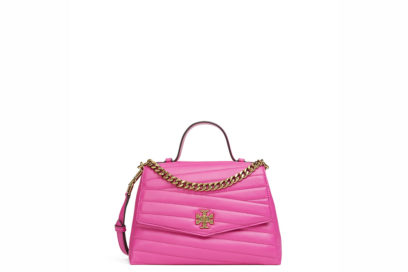 TB Kira Chevron Small Top-Handle Satchel 61674 in Crazy Pink