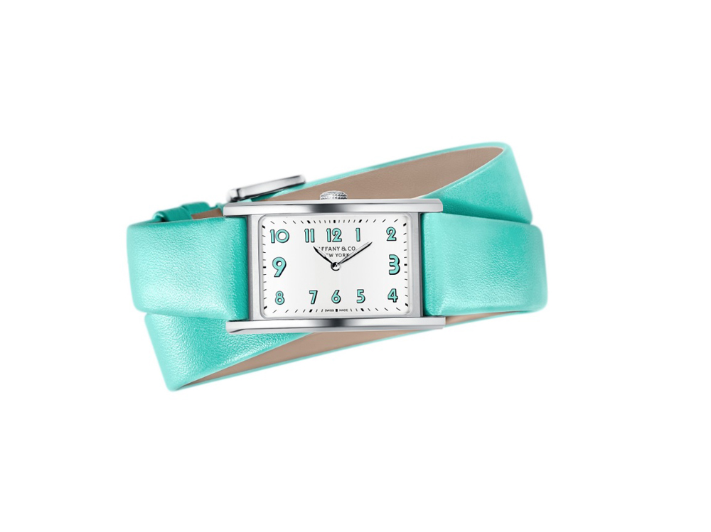 TIFFANY-OROLOGIO-A-DUE-SFERE-CON-CINTURINO-IN-PELLE