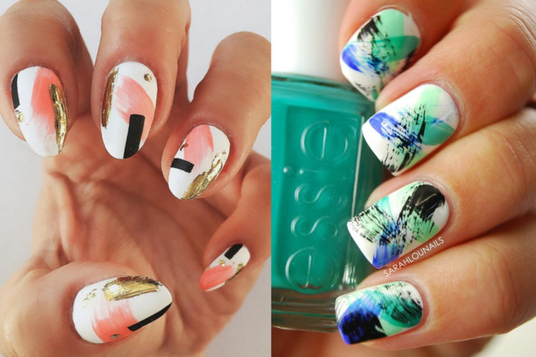 Nail stroke manicure: la nail art di tendenza con pennellate di colore