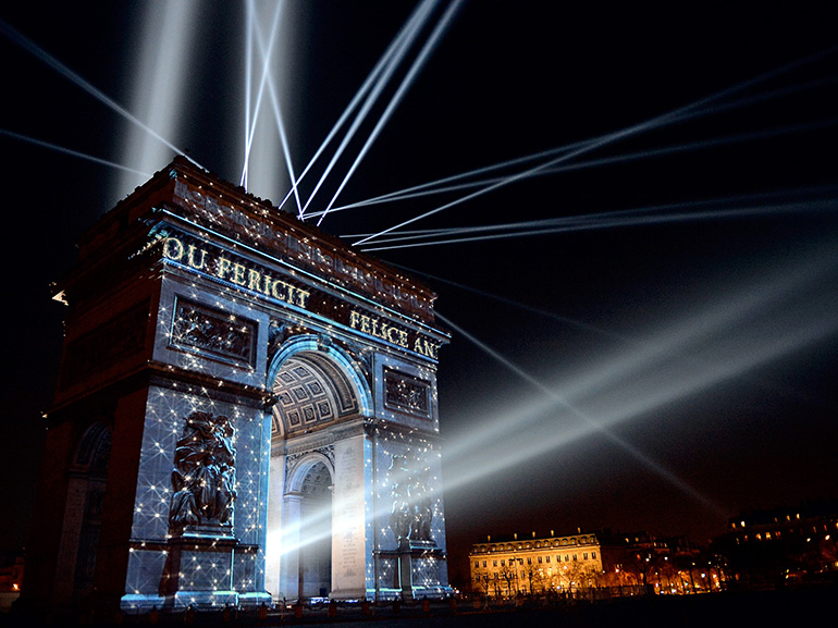 New Year Celebration In Paris, France On December 31st