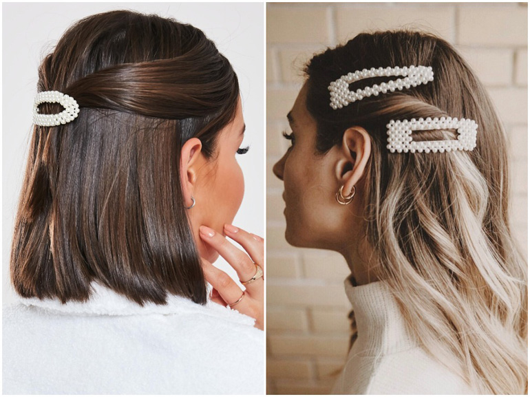 Fermagli Per Capelli In Resina Epossidica - Set Di 6 Clip Morbide Per Bambine, Senza Tirate, Colori Neutri