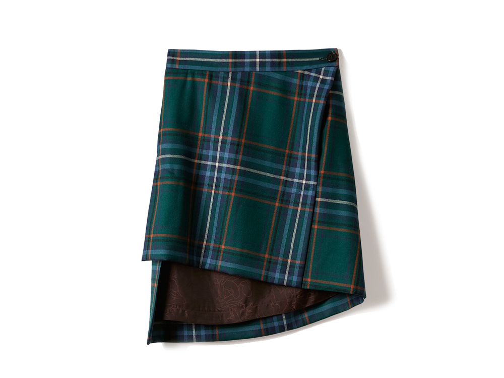 vivienne-westwood-gonna-in-tartan-verde-taglio-obliquo