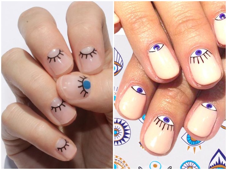 nail art occhi eyeball manicure cover MOBILE