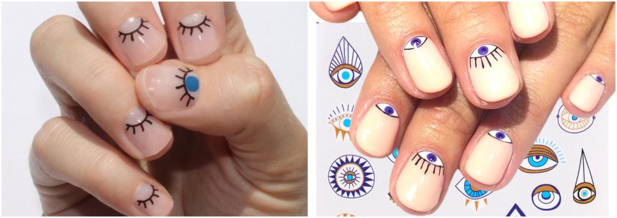 nail art occhi eyeball manicure cover desktop