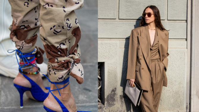 Scarpe legate alle caviglie sopra i pantaloni: la tendenza dalle influencer