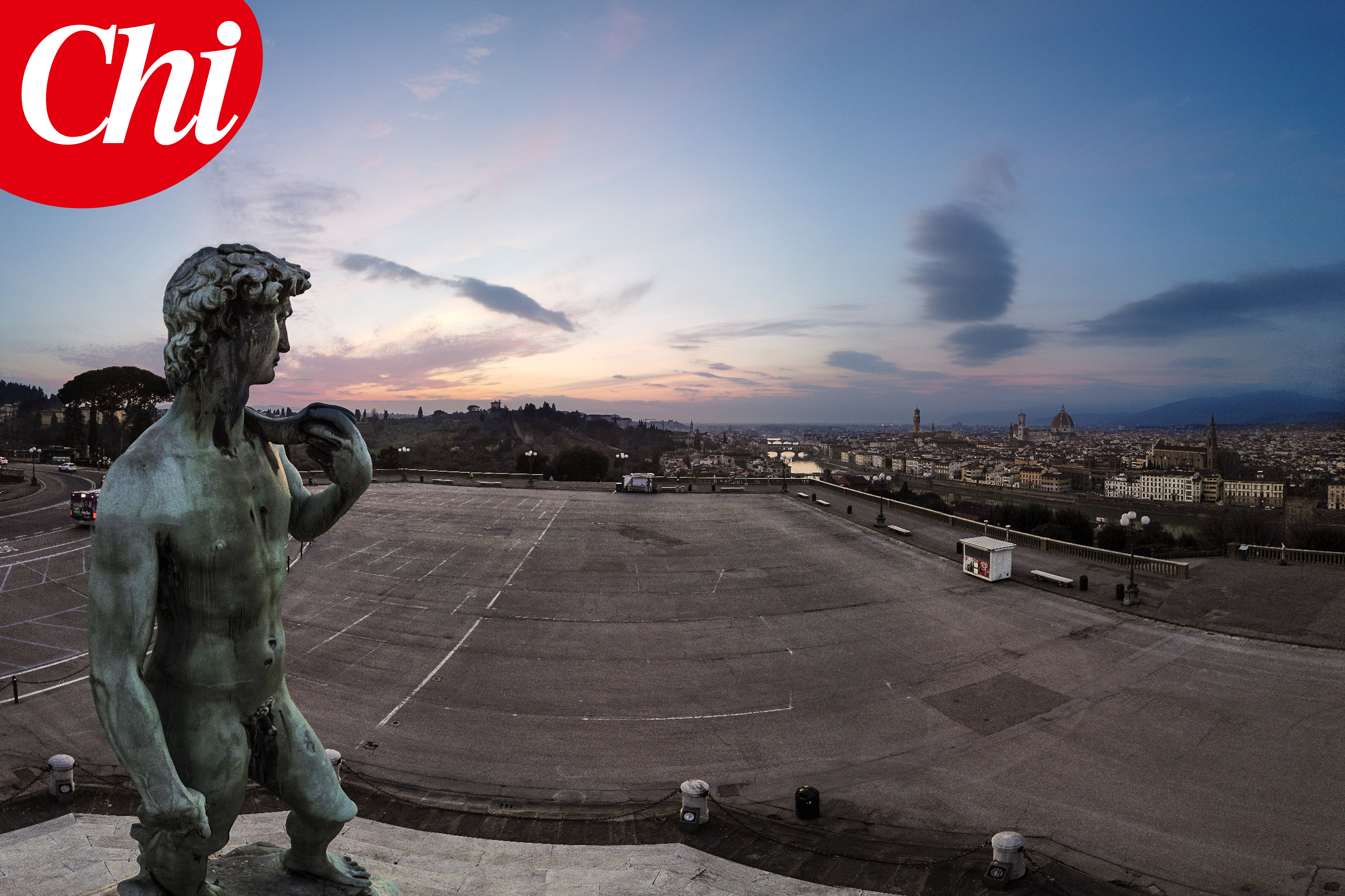 Firenze, cosa pensano le statue della città svuotata da COVID-1