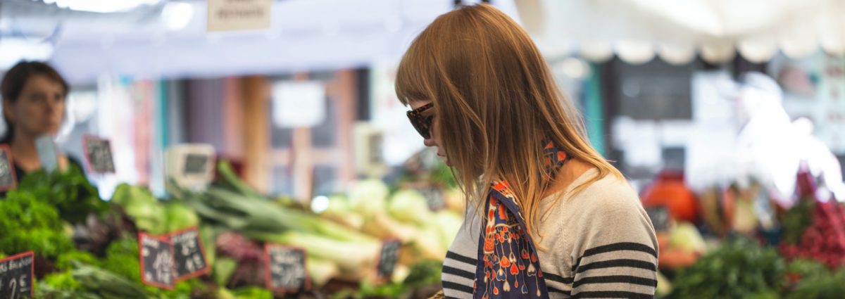 mercato spesa verdura