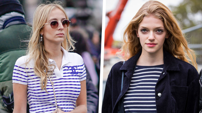 Maglie e magliette a righe: bianche e nere, bianche e blu, il classico di  stile