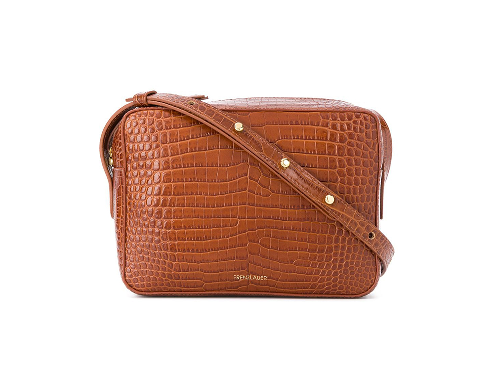 By Far Borsa Mini Stampa Coccodrillo In Beige