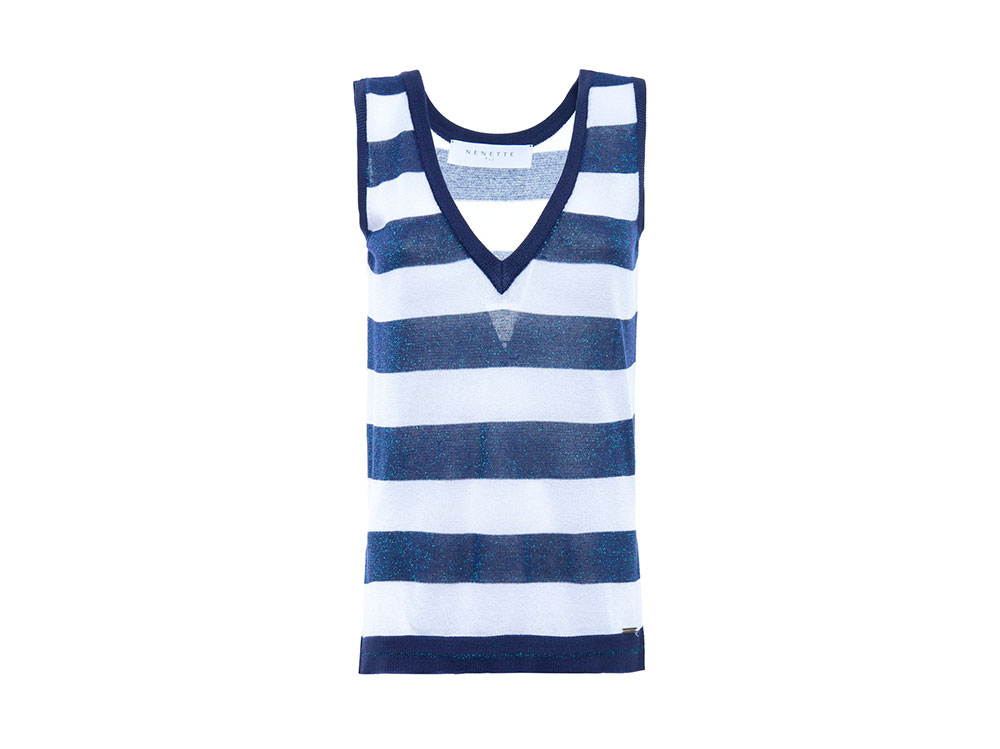 NENETTE-maglia-smanicata-in-lurex