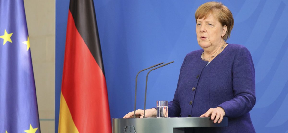 Merkel Speaks To Media Following Videoconference With Financial Institutions