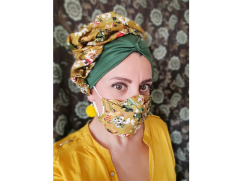 VOCOSTE Fascia Larga Per Capelli In Tessuto - Morbida E Traspirante, Stile Classico - Giallo