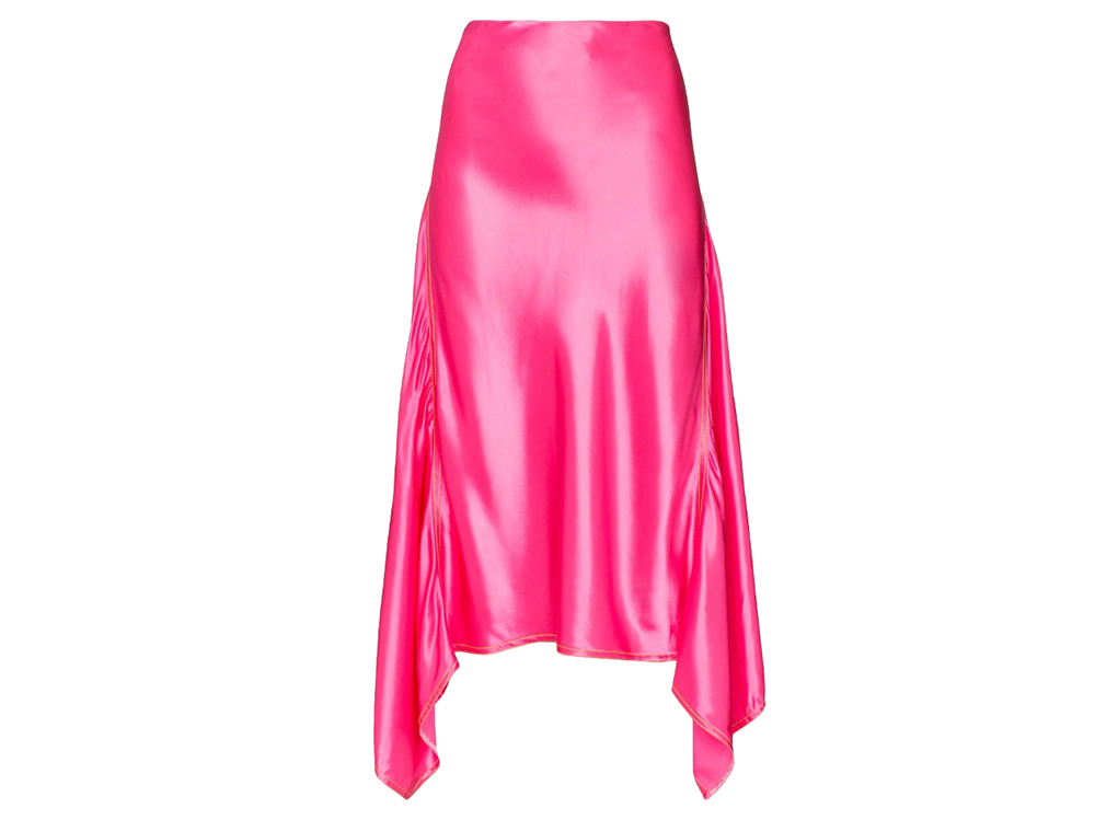 SIES-MARJAN-su-farfetch-gonna-midi-rosa-fluo