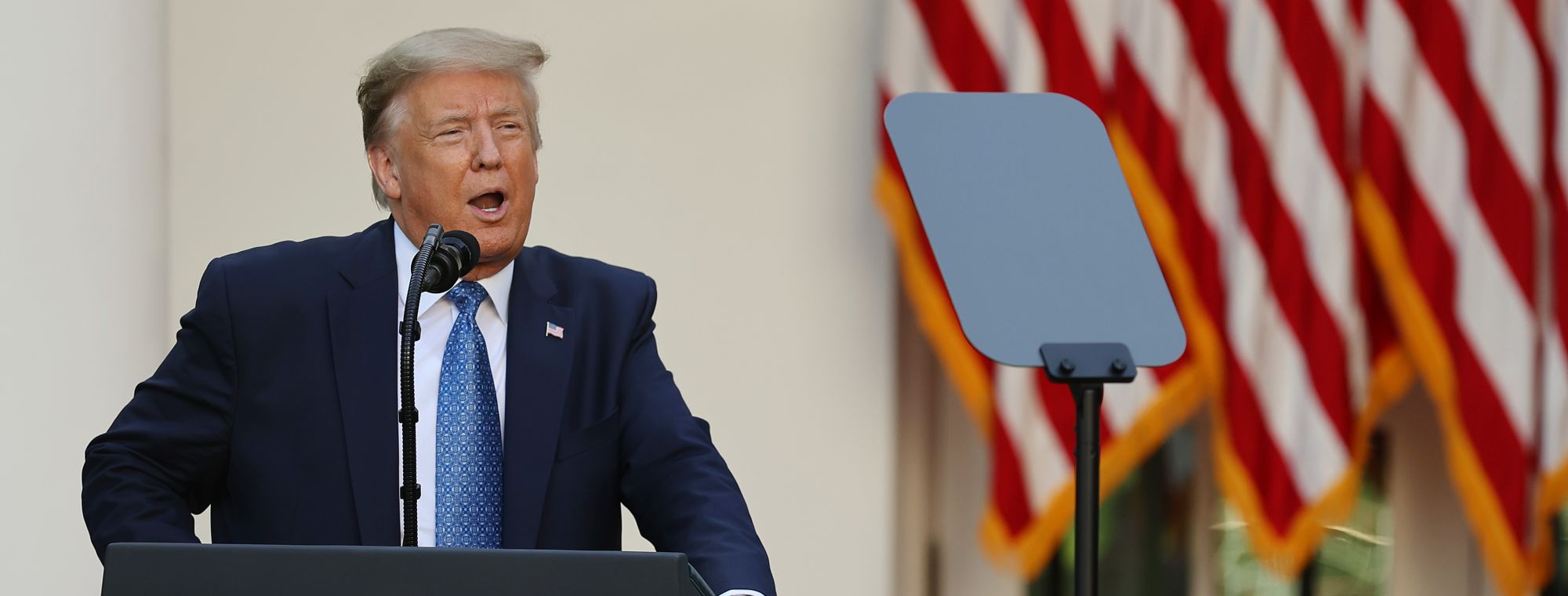 President Trump Holds A Press Briefing At The White House