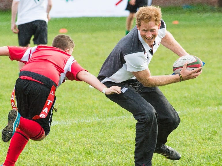 principe harry rugby