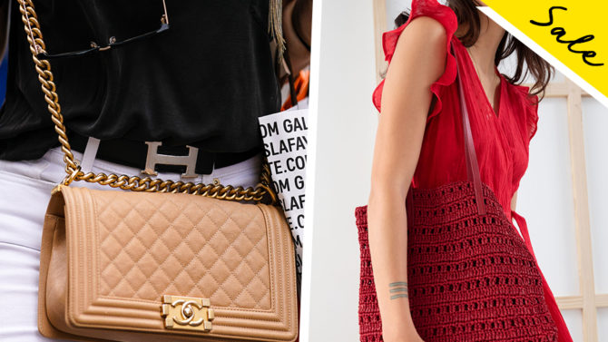 Borsa piccola manhattan in rafia e pelle. donna luisaviaroma pelle marroni  - Stileo.it