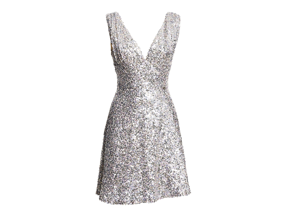 2 Pezzi Abiti Paillettes Top Asimmetrico Senza Maniche Top Gamba Larga