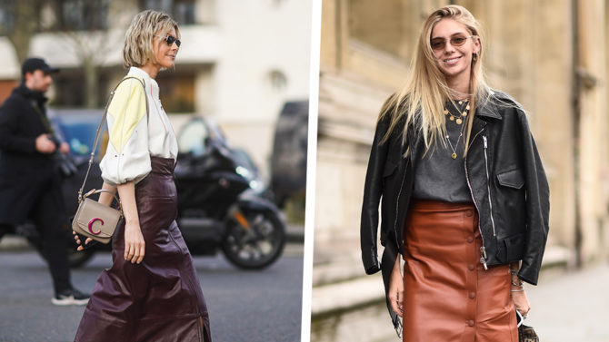 Gonne di pelle: a vita alta, corte o lunghe, i modelli autunno inverno 2020