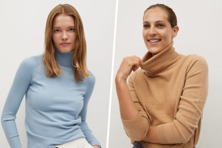 La maglia a dolcevita è il passe-partout perfetto su tutti i look