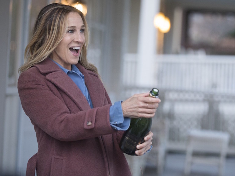 Sarah Jessica parker camicia azzurra