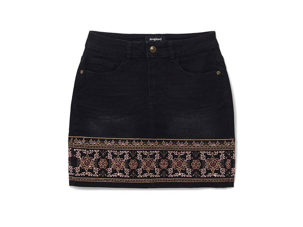 desigual-minigonna-boho-nera