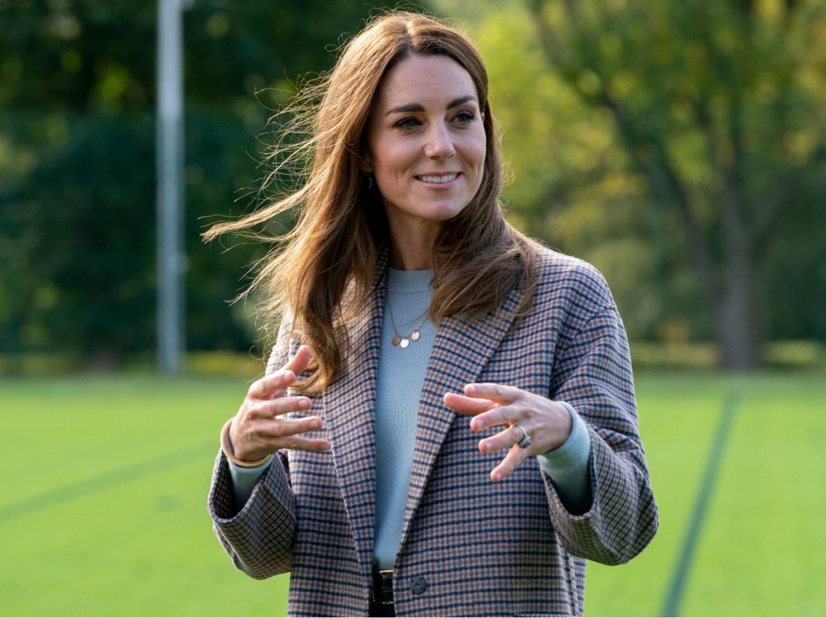 kate middleton cappotto check EVI