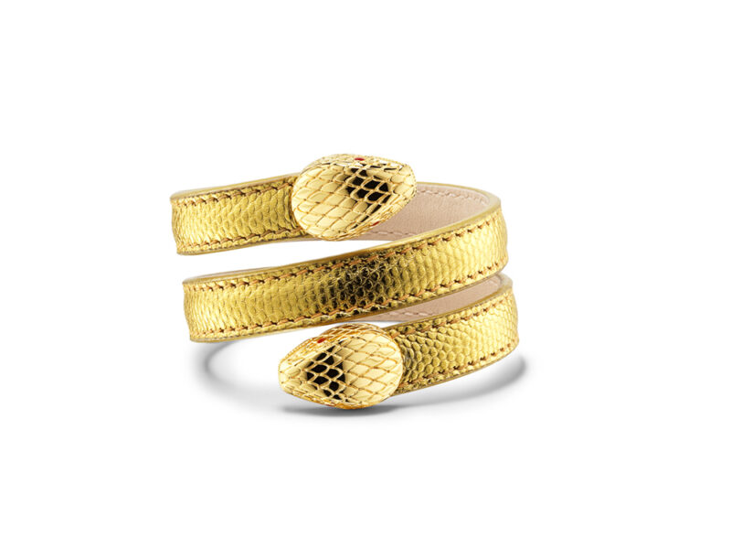 Bracciale–Bvlgari-Cleopatra–a-doppio-giro-in-karung-dorato-