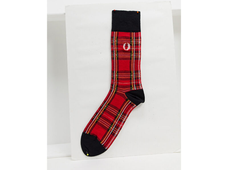 Fred-Perry-check-socks-in-red-£15