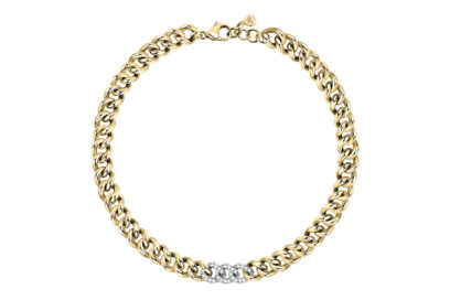 MORELLATO-Girocollo-groumette-con-finitura-oro-e-pavè-di-cristalli