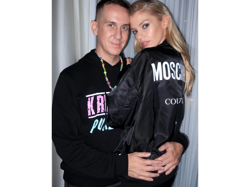 Copy of Jeremy Scott with his friend Stella Maxwell for Zalando’s #WeWillHugAgain campaign