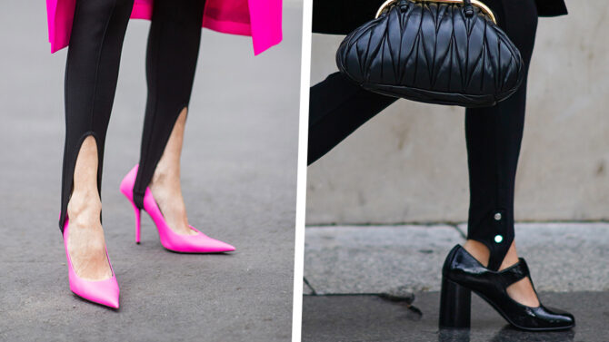 Leggings con le staffe: come indossare il must have più discusso del 2020