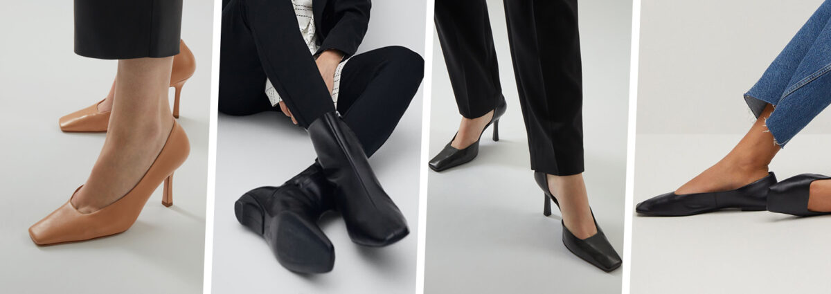 scarpe a punta quadrata PE 21