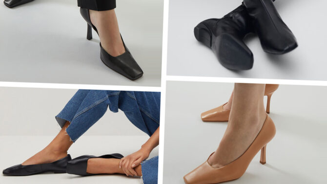 Scarpe punta quadrata: la tendenza moda della Primavera Estate 2021