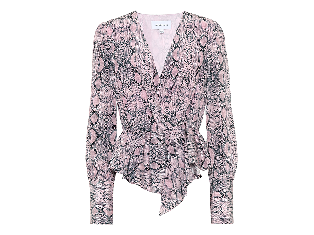 les-reveries-su-mytheresa-blusa-in-seta-rosa-stampa-snake