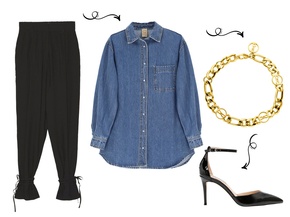 outfit camicia di jeans