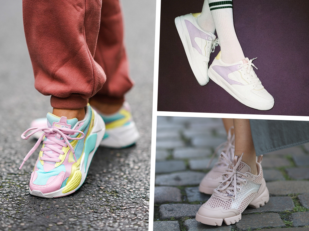 KAWASAKI PLAYERS STRISCE PASTELLO ROSA Scarpe da ginnastica in tela Sneakers  Donna