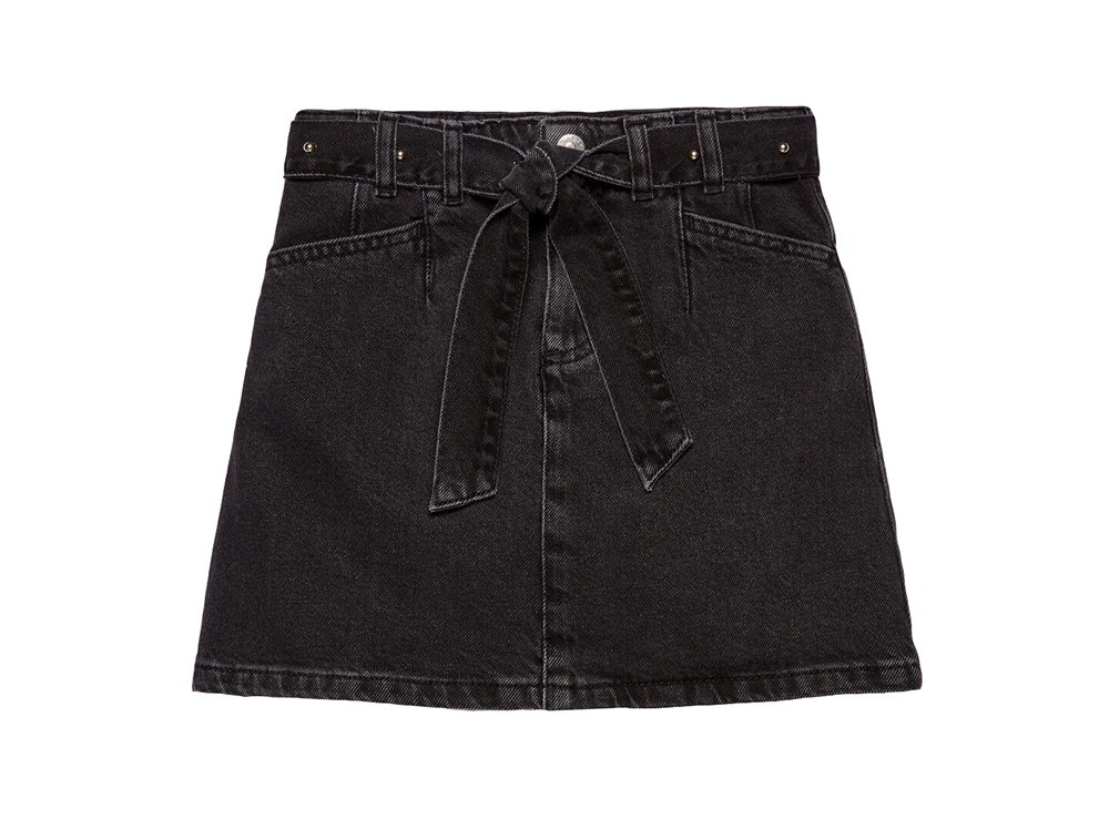 SISLEY-MINIGONNA-DI-JEANS-NERO-CON-FUSCIACCA