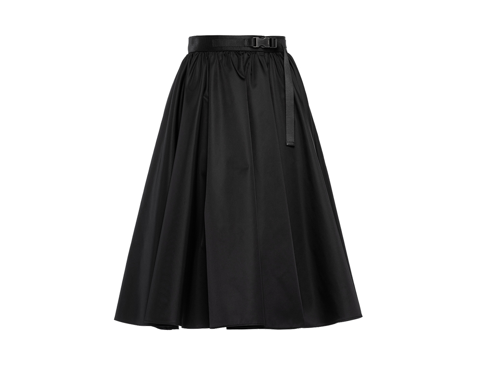 prada-Gonna-ampia-in-Gabardine-Re-Nylon